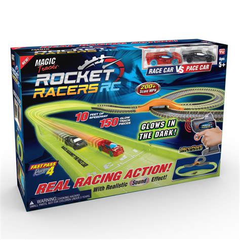 Rocket racing on magic tracks